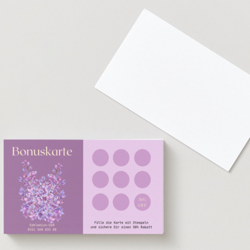 Bonuskarten - Gestaltung & Druck